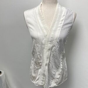 Victoria Beckham Striped V-Neck Blouse